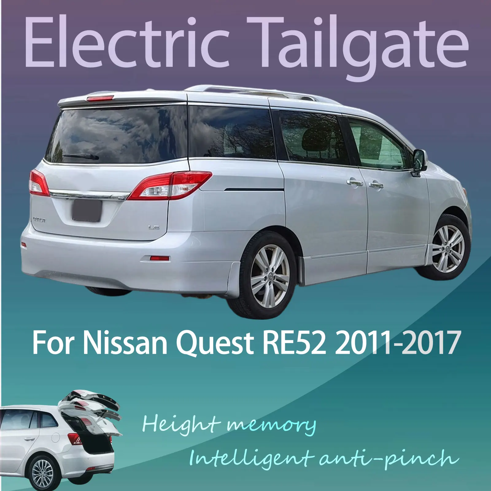 For Nissan Quest RE52 2011-2017 Electric Modified Tailgate Intelligent Height Automatic Lifting Key-Control
For Nissan Quest RE52 2011-2017 Electric Modified Tailgate Intelligent Height Automatic Lifting Key-Control