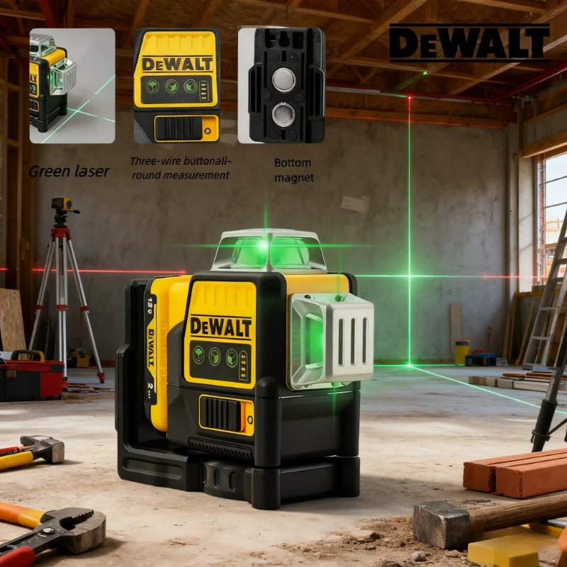 Dewalt DW089LG 3 Sides*360 Degree 12 Lines Laser Level Vertical Horizontal Green Light Level Meter Outdoor laser level tripod
Dewalt DW089LG 3 Sides*360 Degree 12 Lines Laser Level Vertical Horizontal Green Light Level Meter Outdoor laser level tripod
