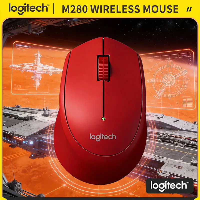 Logitech M280 Wireless Optical Mouse 1000 DPI Precision Tracking 10m Range 18-Month Battery for Home Laptop Windows