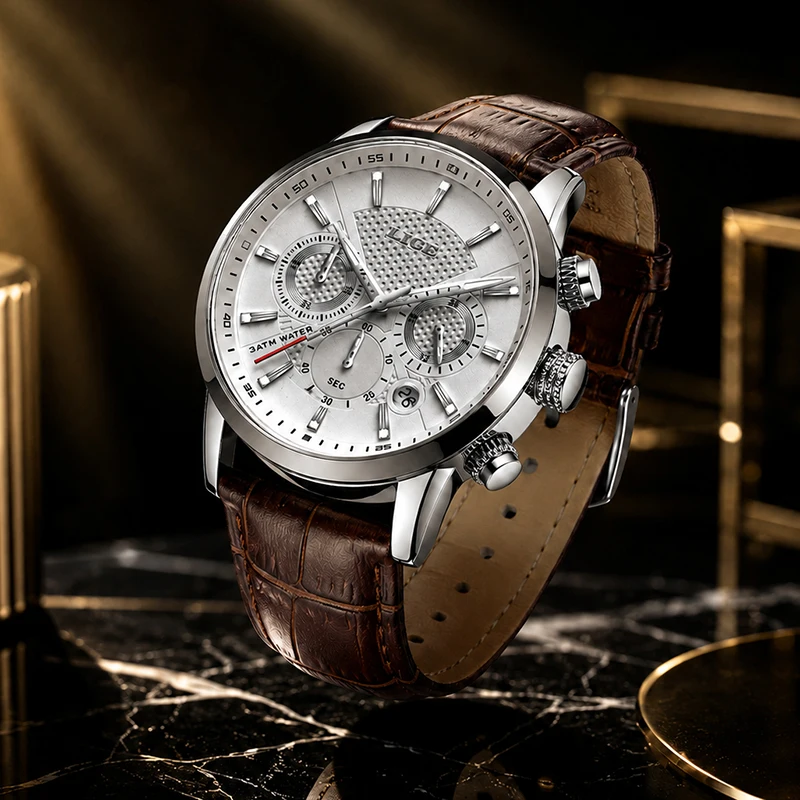 LIGE New Original Brand Luxury Men's Quartz Watch Casual Business Leather Waterproof Sport Chronograph Wrist Watches for Men
LIGE New Original Brand Luxury Men's Quartz Watch Casual Business Leather Waterproof Sport Chronograph Wrist Watches for Men