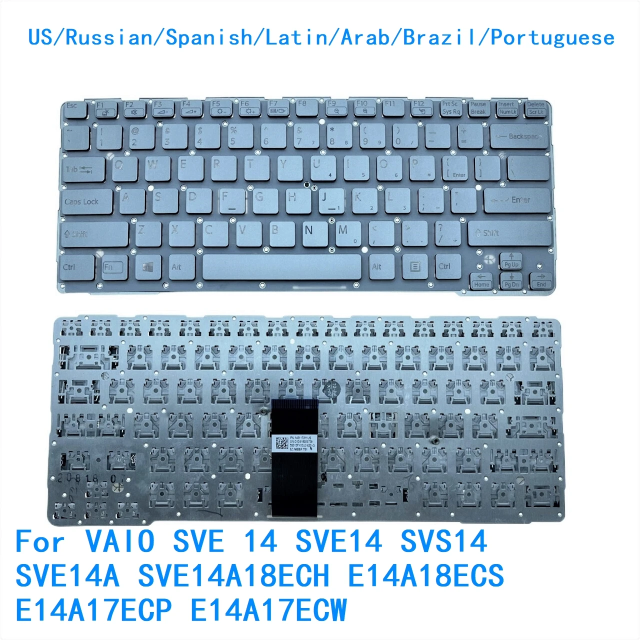 Клавиатура US RU SP LA AR BR PT для Sony VAIO SVE 14 SVE14 SVS14 SVE14A SVE14A18ECH E14A18ECS E14A17ECP E14A17ECW
Клавиатура US RU SP LA AR BR PT для Sony VAIO SVE 14 SVE14 SVS14 SVE14A SVE14A18ECH E14A18ECS E14A17ECP E14A17ECW