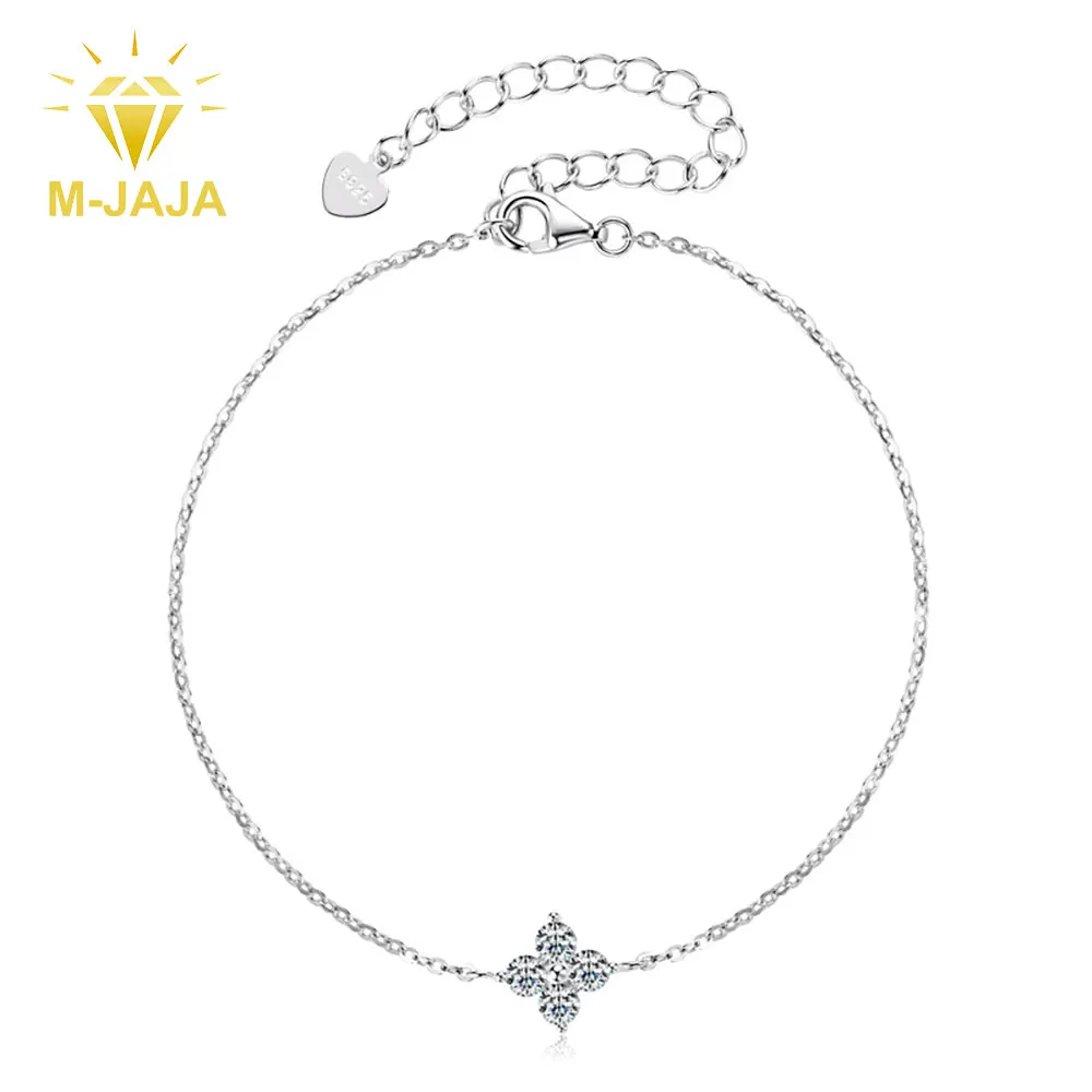 M-JAJA Moissanite Bracelet Four-leaf Clover Chain Bracelet for Women 925 Sterling Silver Diamond Bangle Gold Plated Fine Jewelry
M-JAJA Moissanite Bracelet Four-leaf Clover Chain Bracelet for Women 925 Sterling Silver Diamond Bangle Gold Plated Fine Jewelry