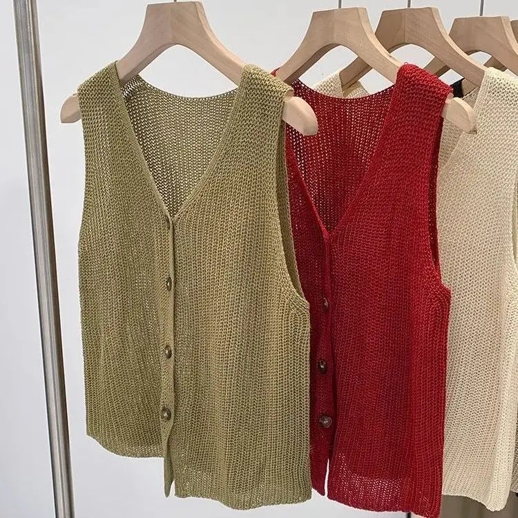 Summer Korean Cotton And Linen Fashion Casual Solid Color Loose V-Neck Vest For Women
Summer Korean Cotton And Linen Fashion Casual Solid Color Loose V-Neck Vest For Women