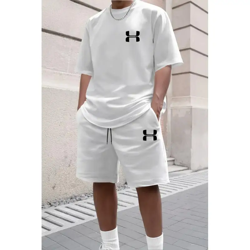 2026 New Men's Sportswear Short Sleeved T-shirt and Sports Shorts Summer Casual Jogging Pants Set Two-piece
2026 New Men's Sportswear Short Sleeved T-shirt and Sports Shorts Summer Casual Jogging Pants Set Two-piece