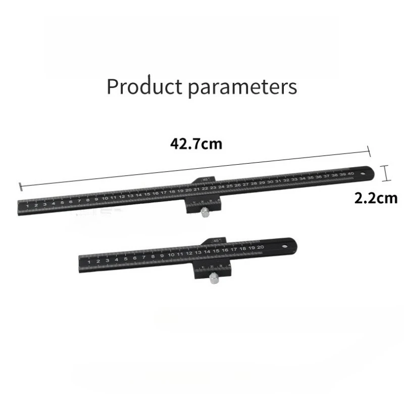 Multifunction 20/30/40cm Marking Depth T Ruler Measuring Tools Woodworking Sliding Gauge Aluminum Alloy Scribe Woodworking Tool
Multifunction 20/30/40cm Marking Depth T Ruler Measuring Tools Woodworking Sliding Gauge Aluminum Alloy Scribe Woodworking Tool