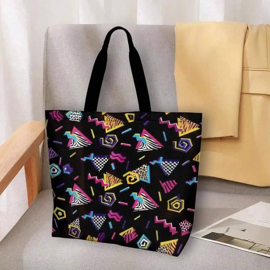 Retro Memphis Geometric Pattern Tote Bag Colorful Vintage Style Casual Shoulder Bag For Adults
Retro Memphis Geometric Pattern Tote Bag Colorful Vintage Style Casual Shoulder Bag For Adults