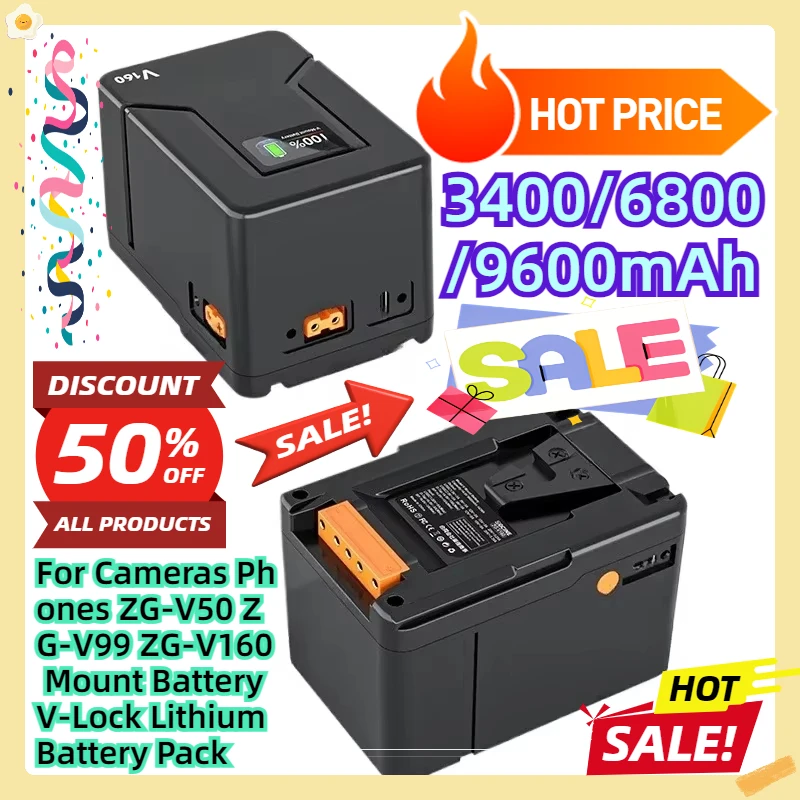 For Cameras Phones ZG-V50 ZG-V99 ZG-V160 Mount Battery V-Lock Lithium Battery Pack
For Cameras Phones ZG-V50 ZG-V99 ZG-V160 Mount Battery V-Lock Lithium Battery Pack