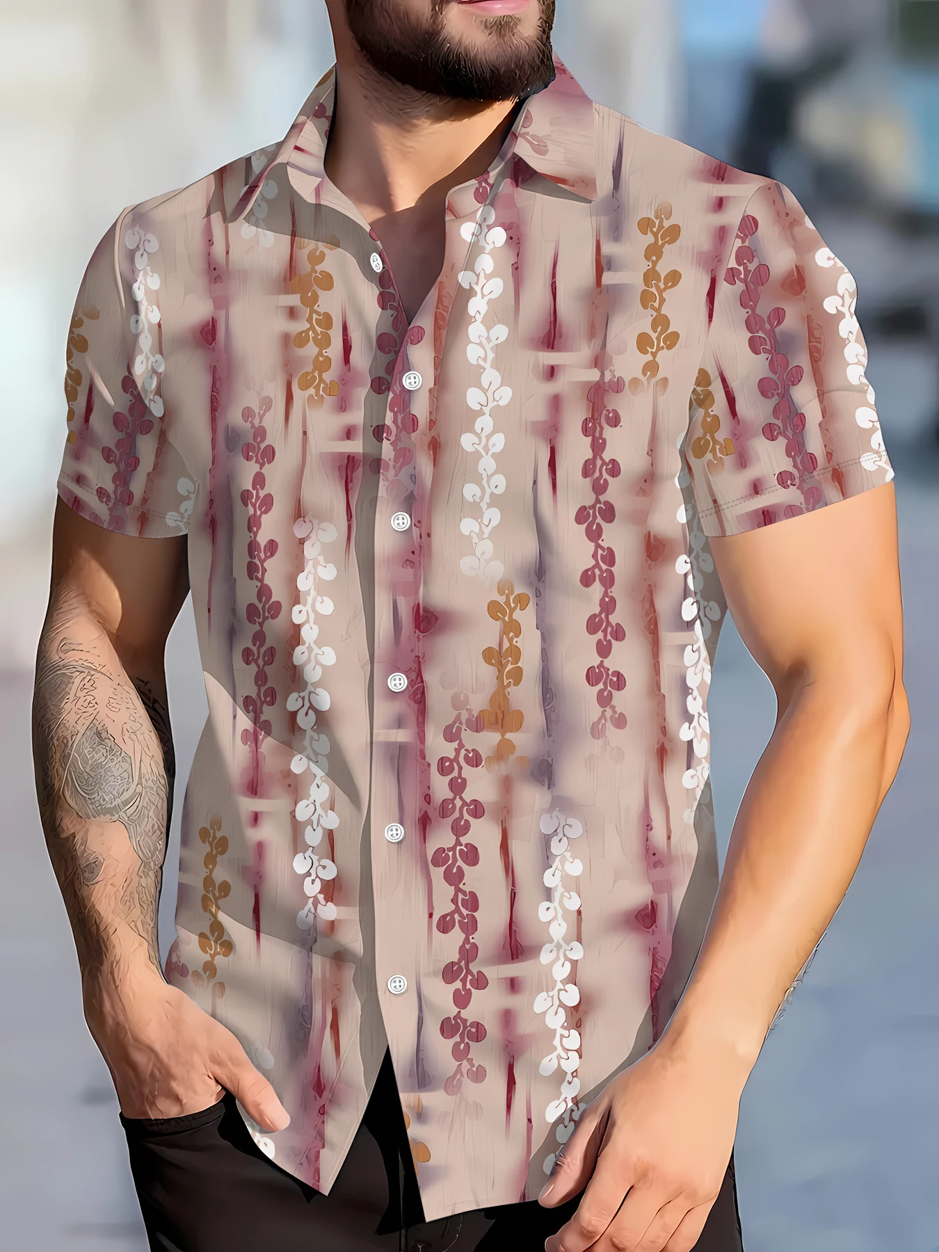 2026 Summer New Style Men's Short-Sleeved Shirt with 3D Patterned Print Street Casual Fashion Comfortable and Soft
2026 Summer New Style Men's Short-Sleeved Shirt with 3D Patterned Print Street Casual Fashion Comfortable and Soft