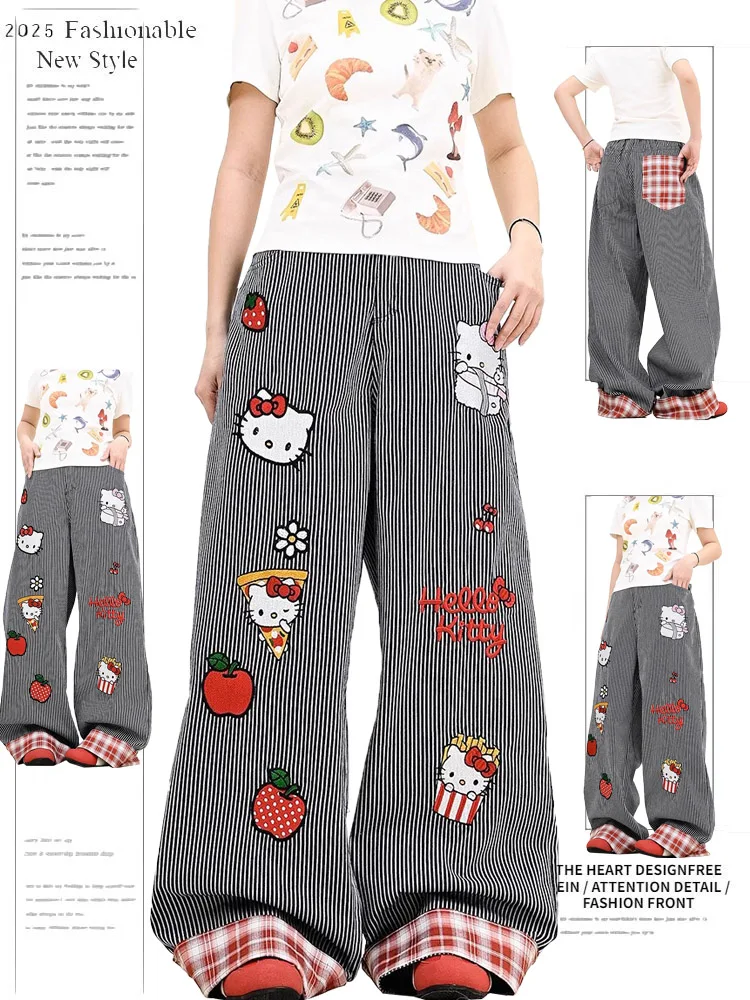 Women's Loose BF American Street Sle Wide Leg Jeans Striped Embroidery Casual High Waist Long Pants Spring New Arrival
Women's Loose BF American Street Sle Wide Leg Jeans Striped Embroidery Casual High Waist Long Pants Spring New Arrival