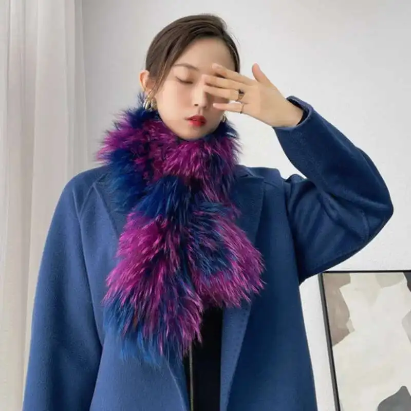 Winter Fur Scarves Women Silver Fox Fur Scarf Thickened Warm Double Sided Fur Collar Neck Warmer Scarf Fluffy Fur Scarf Shawls
Winter Fur Scarves Women Silver Fox Fur Scarf Thickened Warm Double Sided Fur Collar Neck Warmer Scarf Fluffy Fur Scarf Shawls