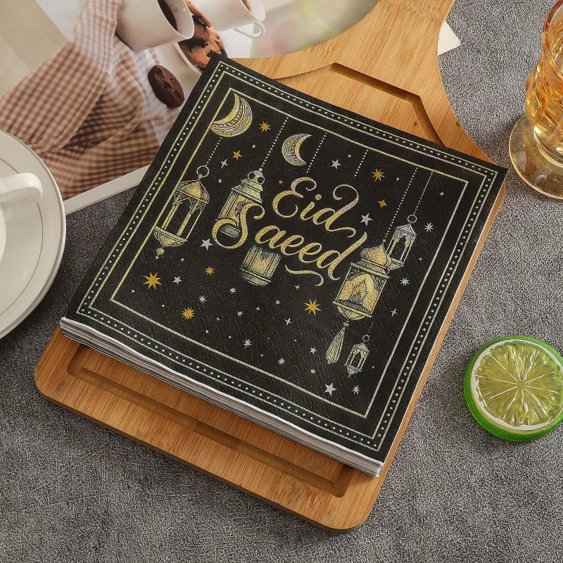 20 шт. 33*33 см, 2-слойные салфетки с золотым лунным фонарем и надписью «Ид Саид» для постного периода/Ид/Рамадана, бумага для декупажа, для создания атмосферы
20 шт. 33*33 см, 2-слойные салфетки с золотым лунным фонарем и надписью «Ид Саид» для постного периода/Ид/Рамадана, бумага для декупажа, для создания атмосферы