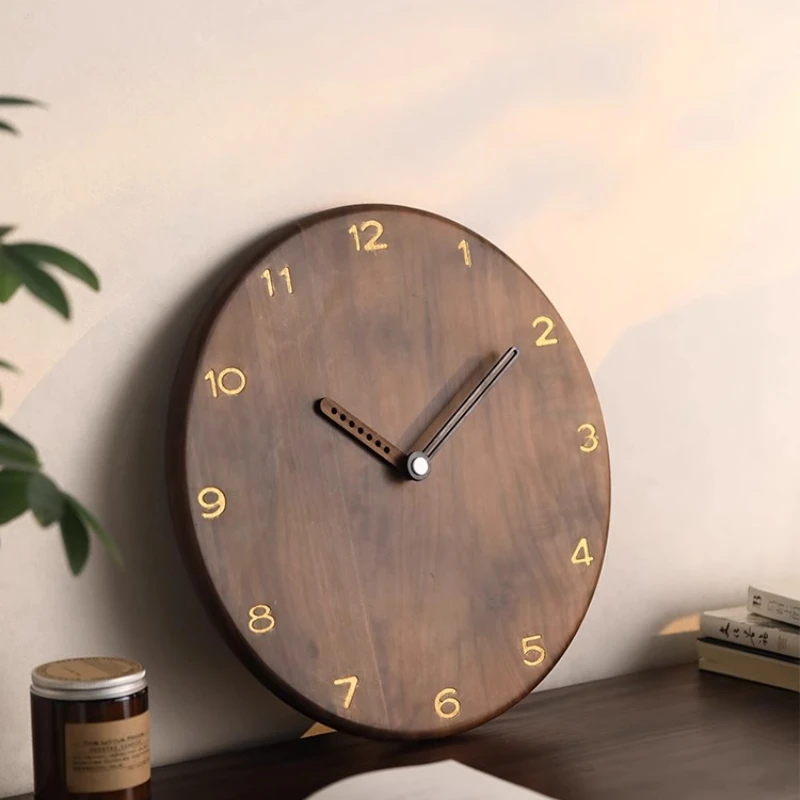 Walnut Wall Clock Silent Round Timepiece Minimalist Wooden Wall Art Natural Grain Decor Clock for Living Room Bedroom
Walnut Wall Clock Silent Round Timepiece Minimalist Wooden Wall Art Natural Grain Decor Clock for Living Room Bedroom