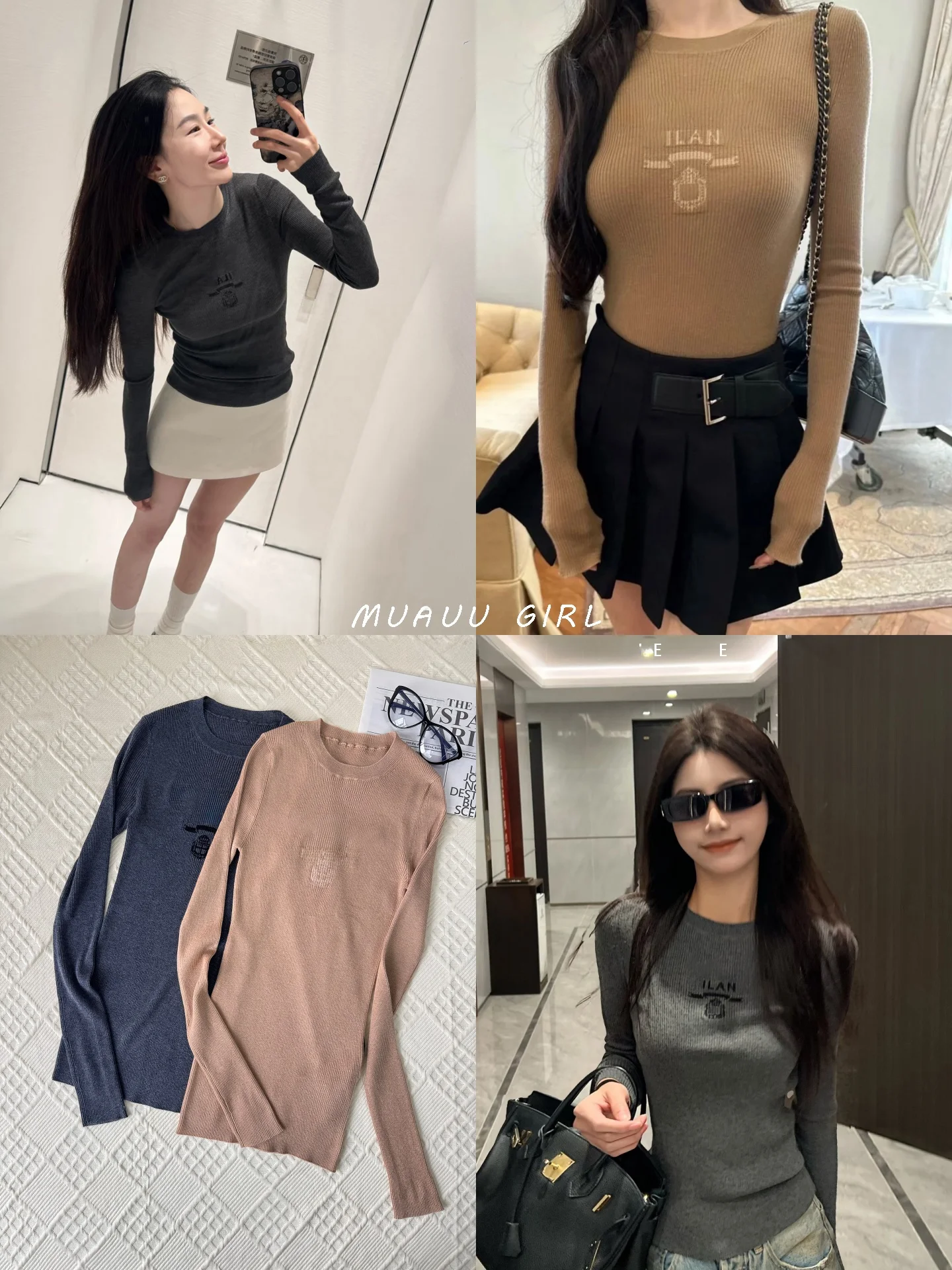 MUAUU GIRL Woolen Letter Embroidery round Neck Slim Fit Elastic T-shirt Casual Style Soft Long Sleeve Women's Top
MUAUU GIRL Woolen Letter Embroidery round Neck Slim Fit Elastic T-shirt Casual Style Soft Long Sleeve Women's Top