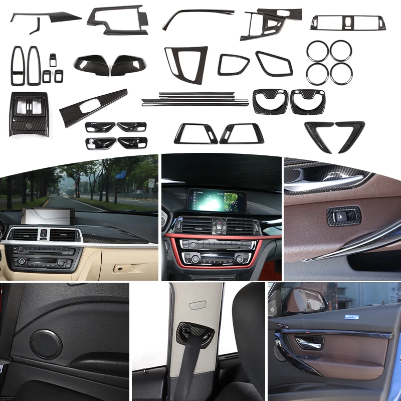 ABS Carbon Fiber Interior Trim Sticker kit For BMW 3 4 Series 3GT F30 F32 F34 Car Center Control Gear Shift Panel Cover Trim
ABS Carbon Fiber Interior Trim Sticker kit For BMW 3 4 Series 3GT F30 F32 F34 Car Center Control Gear Shift Panel Cover Trim