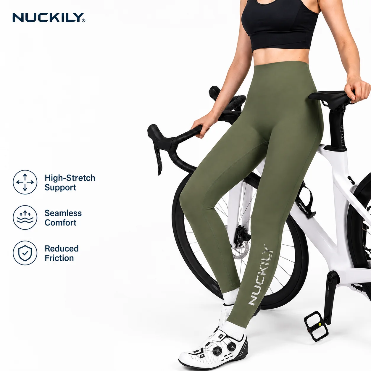 NUCKILY Women Seamless Cycling Pants Padded Bike Leggings High Waist Quick Dry Breathable Stretch 3D Pad Road MTB Bicycle Tights
NUCKILY Women Seamless Cycling Pants Padded Bike Leggings High Waist Quick Dry Breathable Stretch 3D Pad Road MTB Bicycle Tights