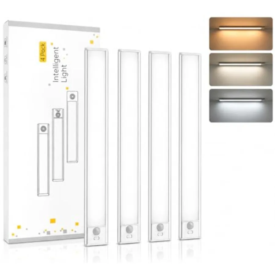 12-Inch Under Cabinet Lighting Rechargeable 3500mAh, Ultra-Thin Wireless Motion Sensor Indoor Light, Dimmable 3-Color LED Under
12-Inch Under Cabinet Lighting Rechargeable 3500mAh, Ultra-Thin Wireless Motion Sensor Indoor Light, Dimmable 3-Color LED Under
