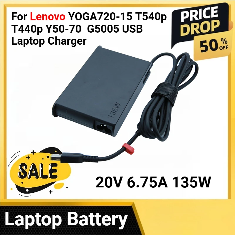 20V 6.75A 135W For Lenovo YOGA720-15 T540p T440p Y50-70 G5005 USB Laptop Charger AC Adapter for Y520 Y7000 Y700-14 W550 Charger
20V 6.75A 135W For Lenovo YOGA720-15 T540p T440p Y50-70 G5005 USB Laptop Charger AC Adapter for Y520 Y7000 Y700-14 W550 Charger