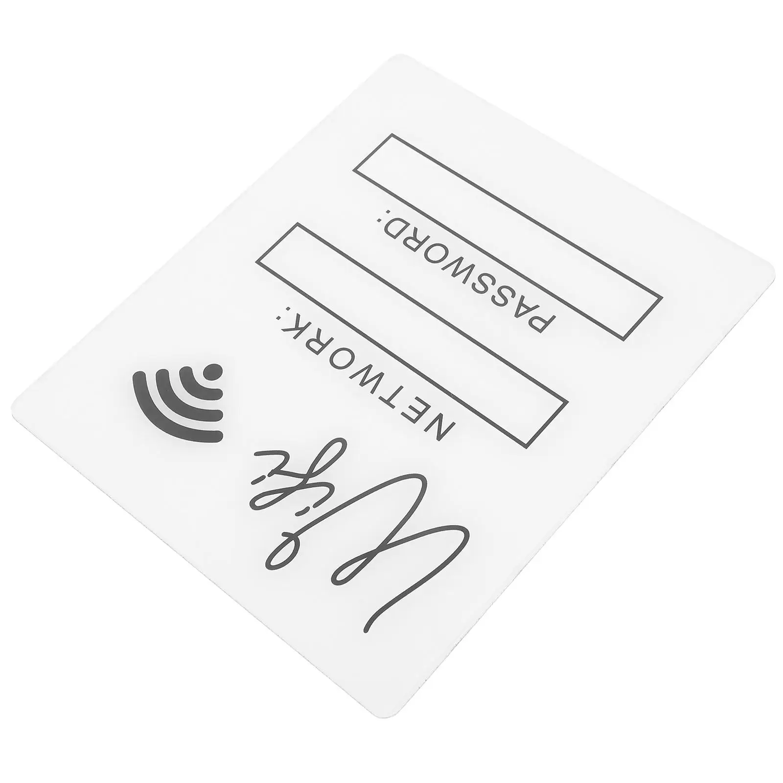 Acrylic WiFi Password Sign for Home Office Restaurant Writable Guest Room Essentials Small Display Board
Acrylic WiFi Password Sign for Home Office Restaurant Writable Guest Room Essentials Small Display Board
