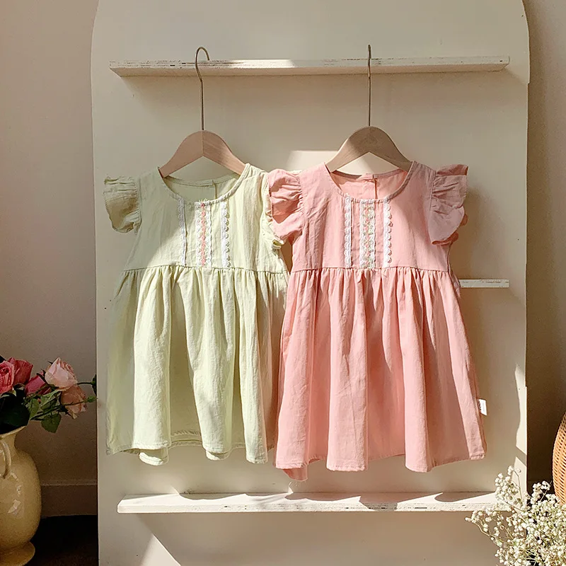 Summer Baby Girls Sleeveless Wave Point Dress Sweet Baby Girls Dress Kids Baby Girls Embroidery Children Clothes Dress
Summer Baby Girls Sleeveless Wave Point Dress Sweet Baby Girls Dress Kids Baby Girls Embroidery Children Clothes Dress