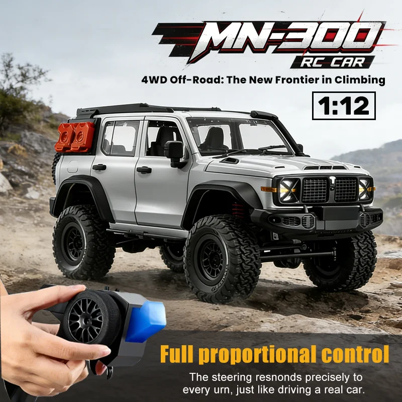 NEW MN-300 Four-Wheel Drive RC Car 1:12 RC Climbing Car Tank 300 Full Scale Remote Control Off-Road Car RTR Model Toys Boy Gifts
NEW MN-300 Four-Wheel Drive RC Car 1:12 RC Climbing Car Tank 300 Full Scale Remote Control Off-Road Car RTR Model Toys Boy Gifts