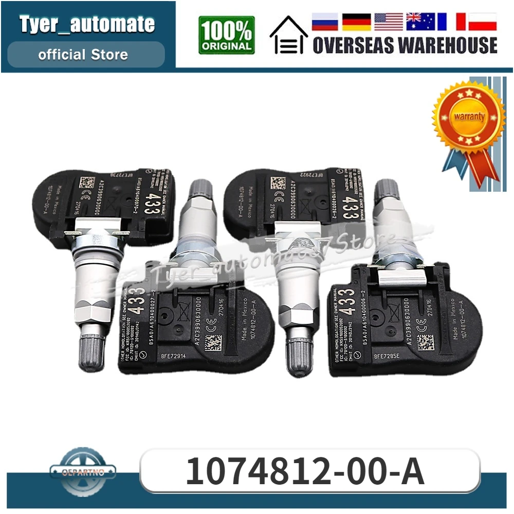 Датчик давления в шинах TPMS, 433 МГц, для Tesla, модель S, модель X 1074812-00-A 1074812-00-B
Датчик давления в шинах TPMS, 433 МГц, для Tesla, модель S, модель X 1074812-00-A 1074812-00-B