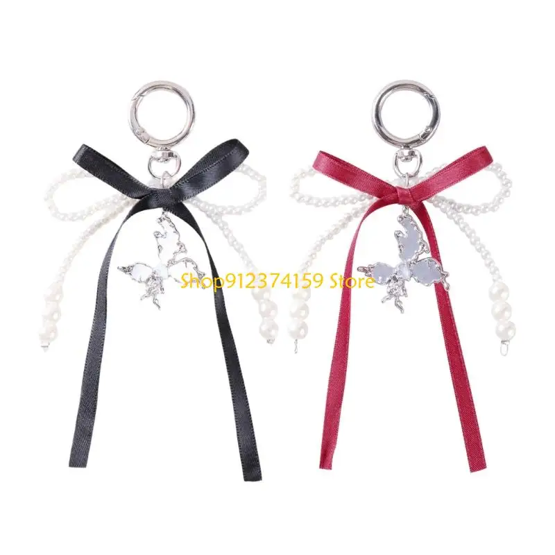 G5AE Aesthetic Keychain Charms,Pearls Bows Bag Charm Pendant for Purse Handbag Decor
G5AE Aesthetic Keychain Charms,Pearls Bows Bag Charm Pendant for Purse Handbag Decor