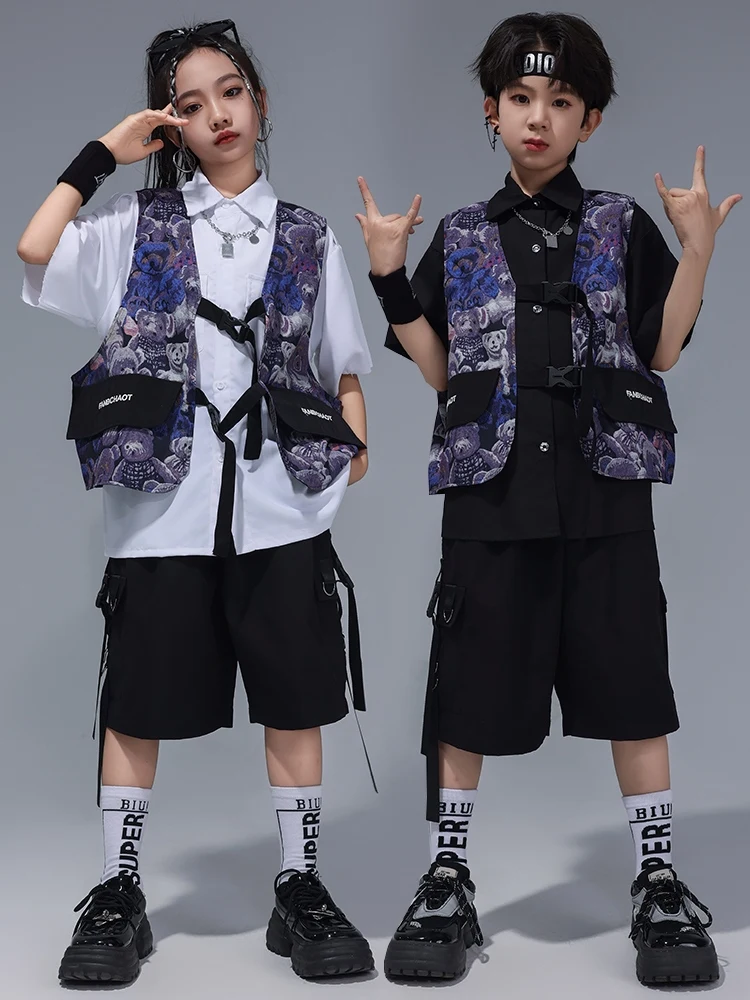 Summer Boys Hip Hop Performance Clothes Trend Vest Short Sleeves Shirts Girls Concert Jazz Dance Clothing Summer Kids Sets 13126
Summer Boys Hip Hop Performance Clothes Trend Vest Short Sleeves Shirts Girls Concert Jazz Dance Clothing Summer Kids Sets 13126