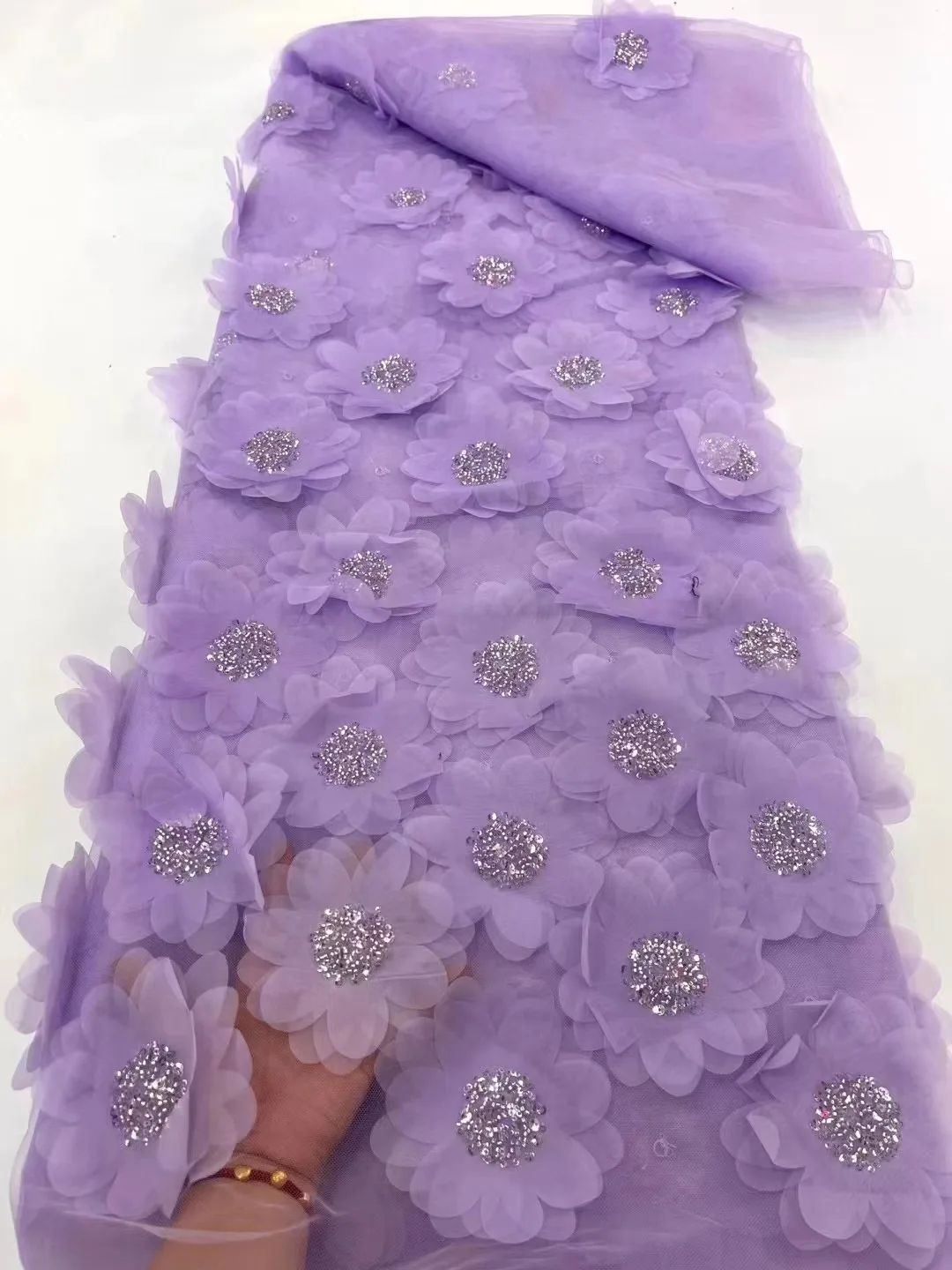 African Beads Groom Tulle Lace Fabric 2024 High Quality 3D Flower Sequins Embroidery French Tulle Laces For Nigeiran Party Dress
African Beads Groom Tulle Lace Fabric 2024 High Quality 3D Flower Sequins Embroidery French Tulle Laces For Nigeiran Party Dress