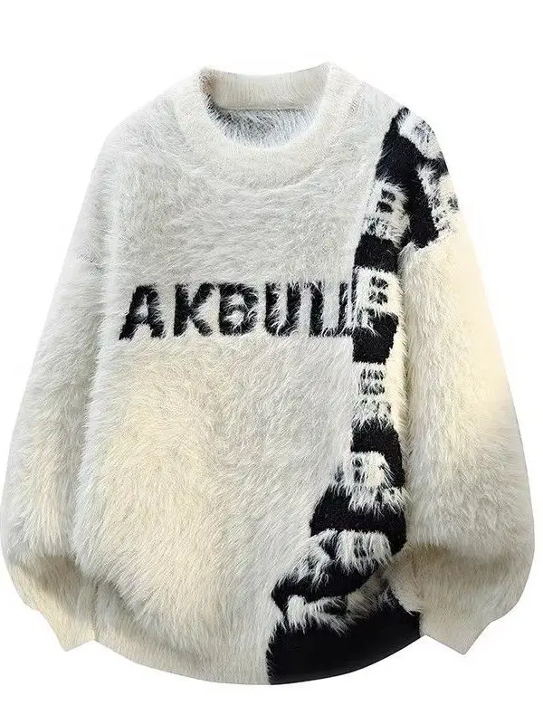 Men's Thiened Loose Knitted Sweater Soft Milk Series Letter Embroidery Casual Sle Winter Faion Warm Base Layer irt
Men's Thiened Loose Knitted Sweater Soft Milk Series Letter Embroidery Casual Sle Winter Faion Warm Base Layer irt