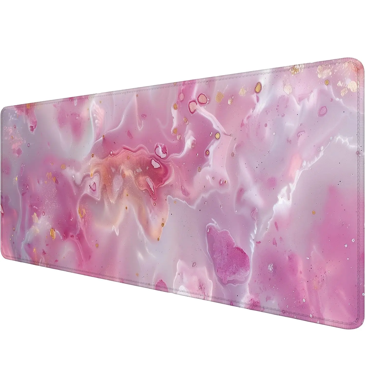 Rose Gold Marble Desk Mat, Abstract Cute Pink Gaming Mouse Pad with Stitched Edges, Non-slip and Waterproof Rubber Base Mousepad
Rose Gold Marble Desk Mat, Abstract Cute Pink Gaming Mouse Pad with Stitched Edges, Non-slip and Waterproof Rubber Base Mousepad