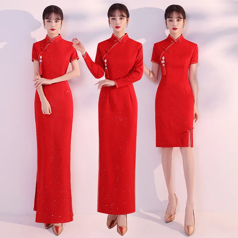 Sexy Red Lady Short Sleeve Summer Satin Cheongsam Chinese Vintage Stage Show Qipao Slim Evening Party Prom Dress Gown Vestidos
Sexy Red Lady Short Sleeve Summer Satin Cheongsam Chinese Vintage Stage Show Qipao Slim Evening Party Prom Dress Gown Vestidos