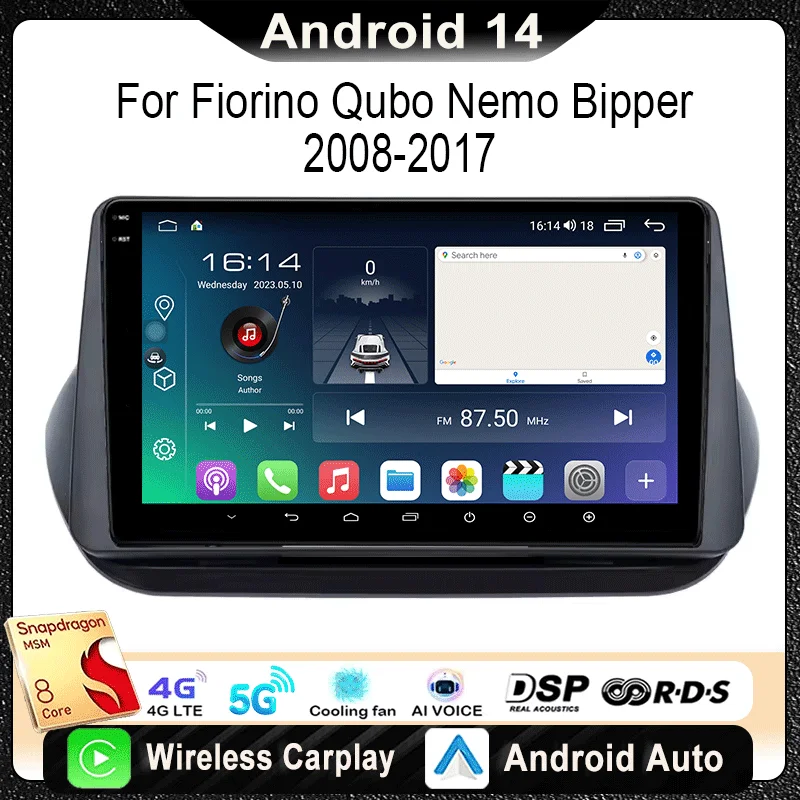 For Fiat Fiorino Qubo Citroen Nemo Peugeot Bipper 2008 - 2017 Car Radio Multimedia Video Player Navigation Stereo GPS Android14
For Fiat Fiorino Qubo Citroen Nemo Peugeot Bipper 2008 - 2017 Car Radio Multimedia Video Player Navigation Stereo GPS Android14