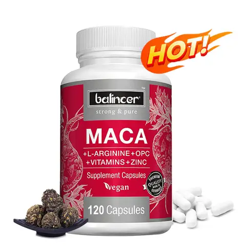 Multivitamin Supplement, Maca Capsules, Enhances Endurance, Thickens and Relieves Fatigue, Balances Hormones, 120 Capsules