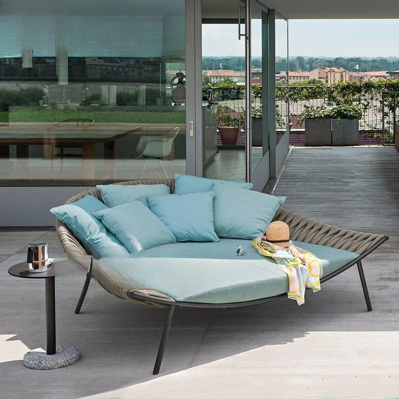 Courtyard Sunbathing Bed Outdoor Swimming Pool Rattan Loungers Creative Designer B & B Balcony Sofa
Courtyard Sunbathing Bed Outdoor Swimming Pool Rattan Loungers Creative Designer B & B Balcony Sofa