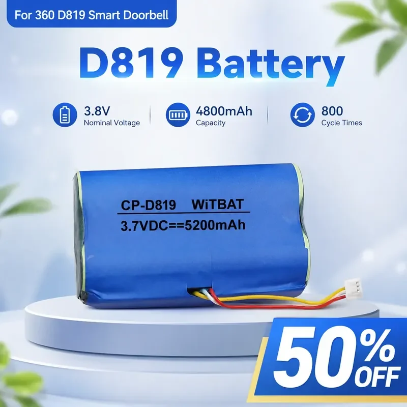 For 360 D819 Smart Doorbell Battery Replacement
For 360 D819 Smart Doorbell Battery Replacement