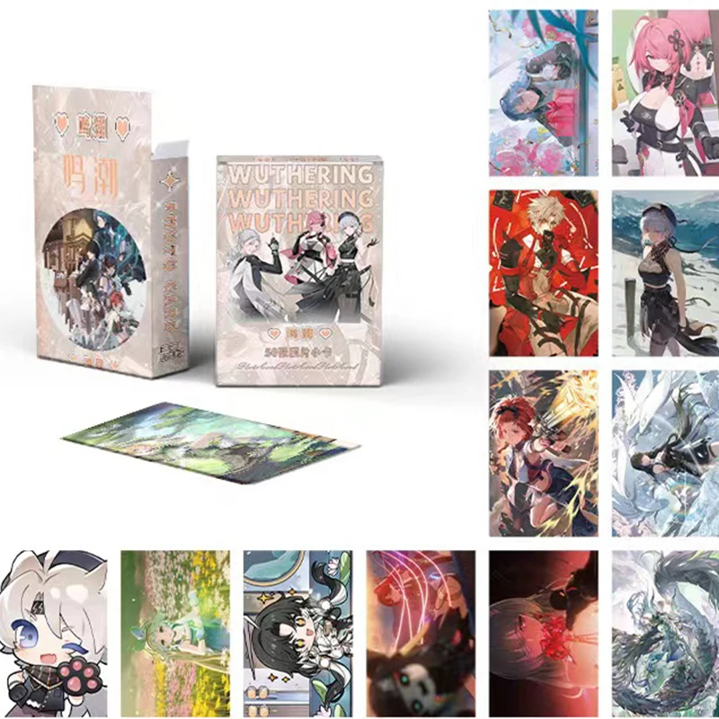 50Pcs/Set Game Wuthering Waves Double Sided Printing Card Yangyang Baizhi Chixia Jiyan Danjin Laser Cards for Gift collection
50Pcs/Set Game Wuthering Waves Double Sided Printing Card Yangyang Baizhi Chixia Jiyan Danjin Laser Cards for Gift collection