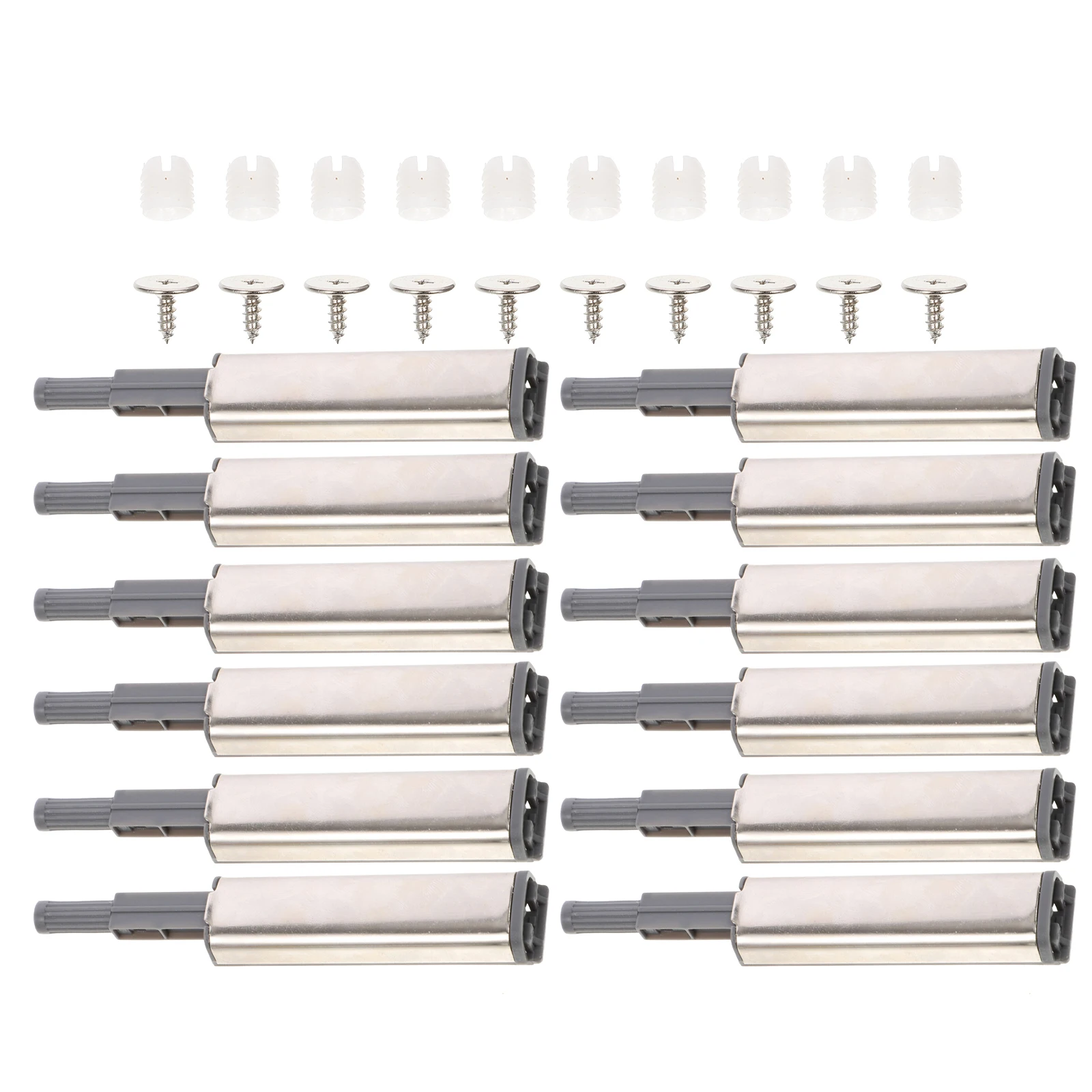 10 Pcs Stainless Steel Push Latches Cabinet Door Closer Buffer Damper Abs Rebound Device Open Catches
10 Pcs Stainless Steel Push Latches Cabinet Door Closer Buffer Damper Abs Rebound Device Open Catches