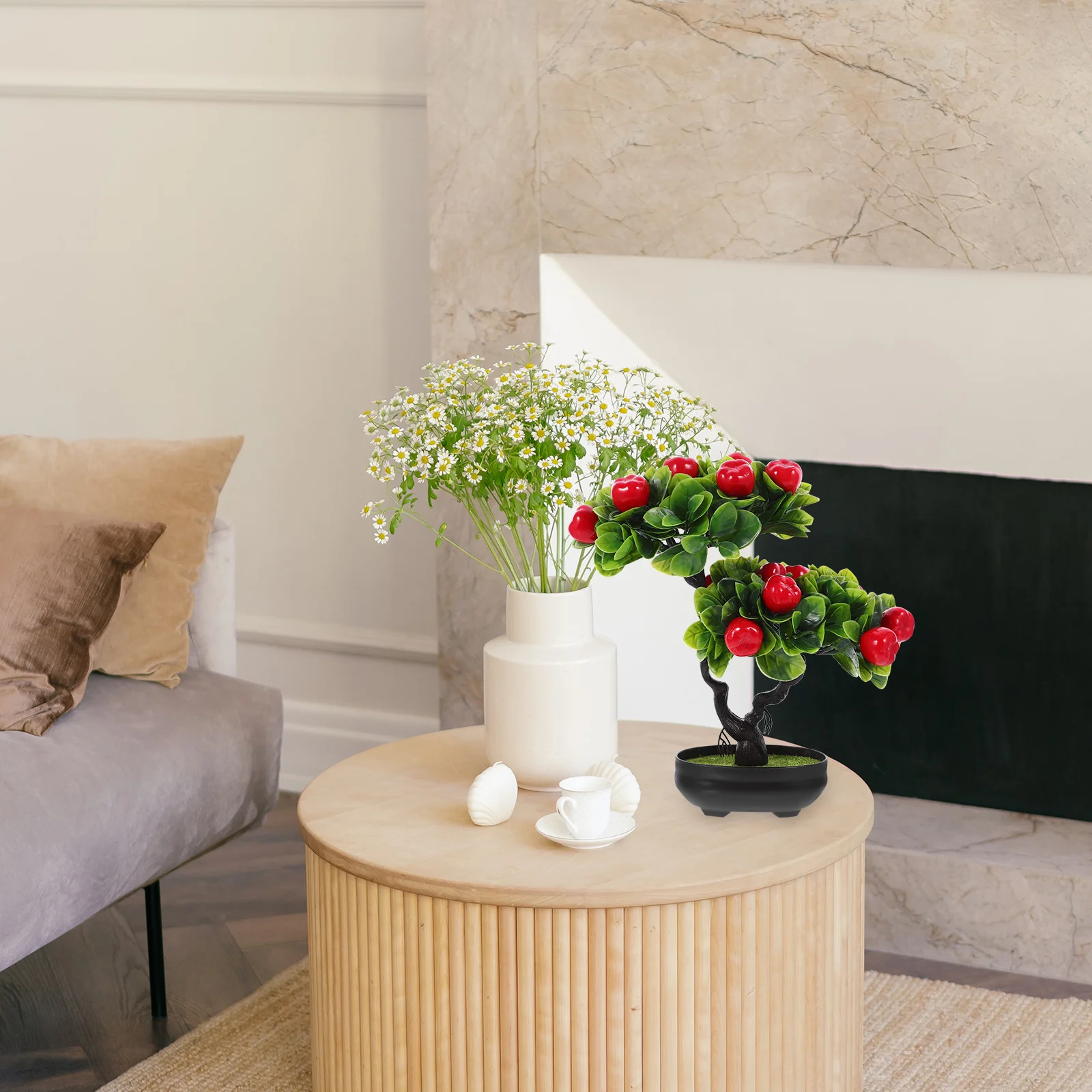 Artificial Potted Fruit Tree Realistic Simulation Bonsai For Indoor Home Office Decor Desktop Adornment Fake Green Plant
Artificial Potted Fruit Tree Realistic Simulation Bonsai For Indoor Home Office Decor Desktop Adornment Fake Green Plant