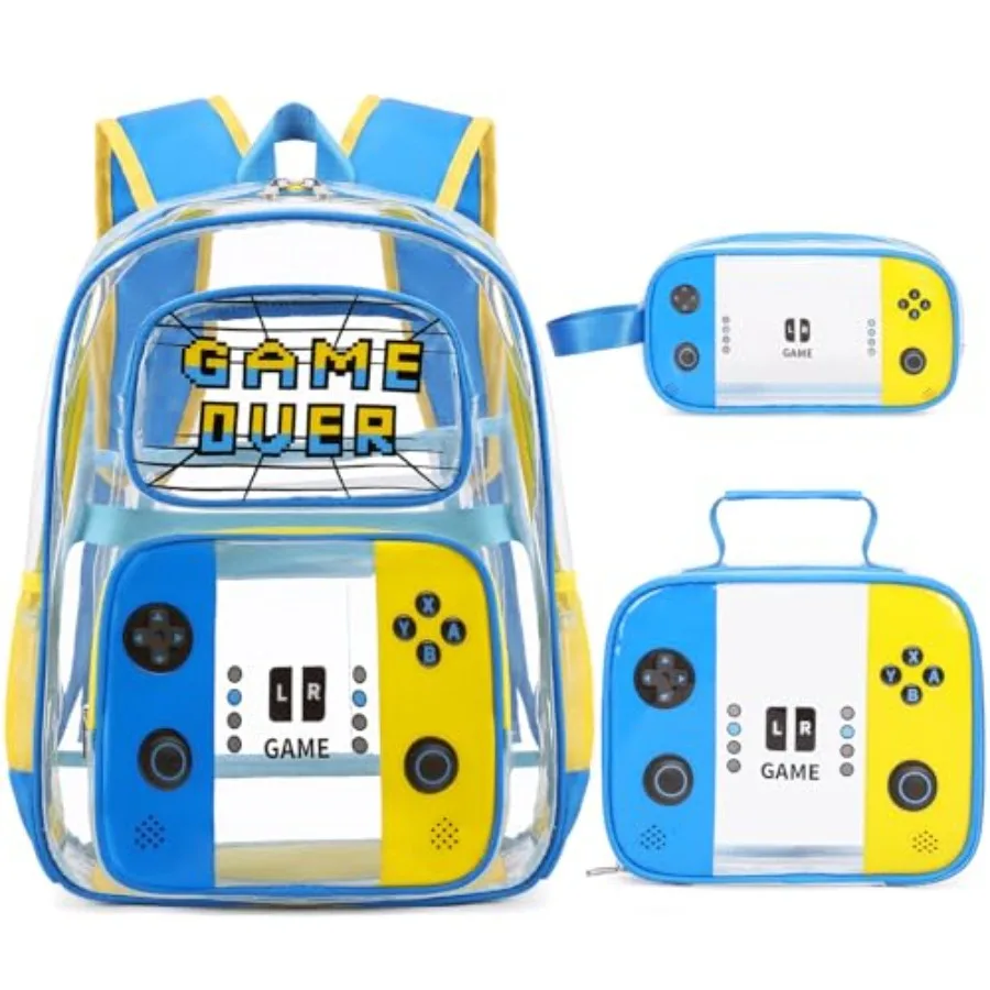 Clear Backpack for Boys, PVC Transparent Cool Luminous Gamer Backpack for Boys Girls Teens Elementary Middle School, Clear Book
Clear Backpack for Boys, PVC Transparent Cool Luminous Gamer Backpack for Boys Girls Teens Elementary Middle School, Clear Book