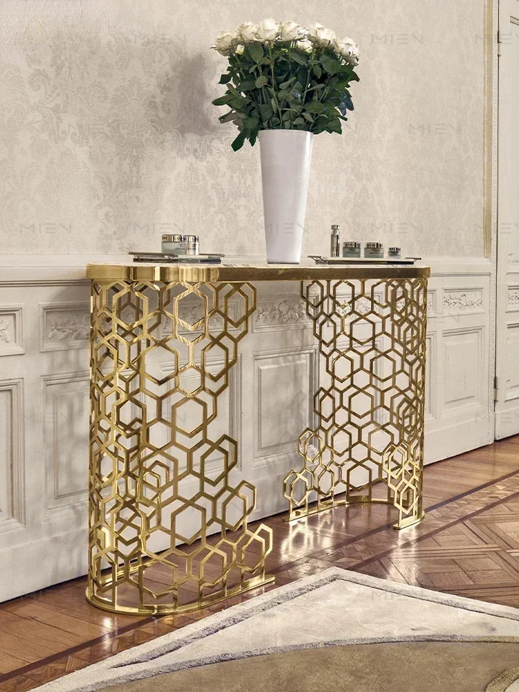 Modern Light Luxury Entrance Console Marble Console Tables Sofa Tables Lobby a Long Narrow Table
Modern Light Luxury Entrance Console Marble Console Tables Sofa Tables Lobby a Long Narrow Table