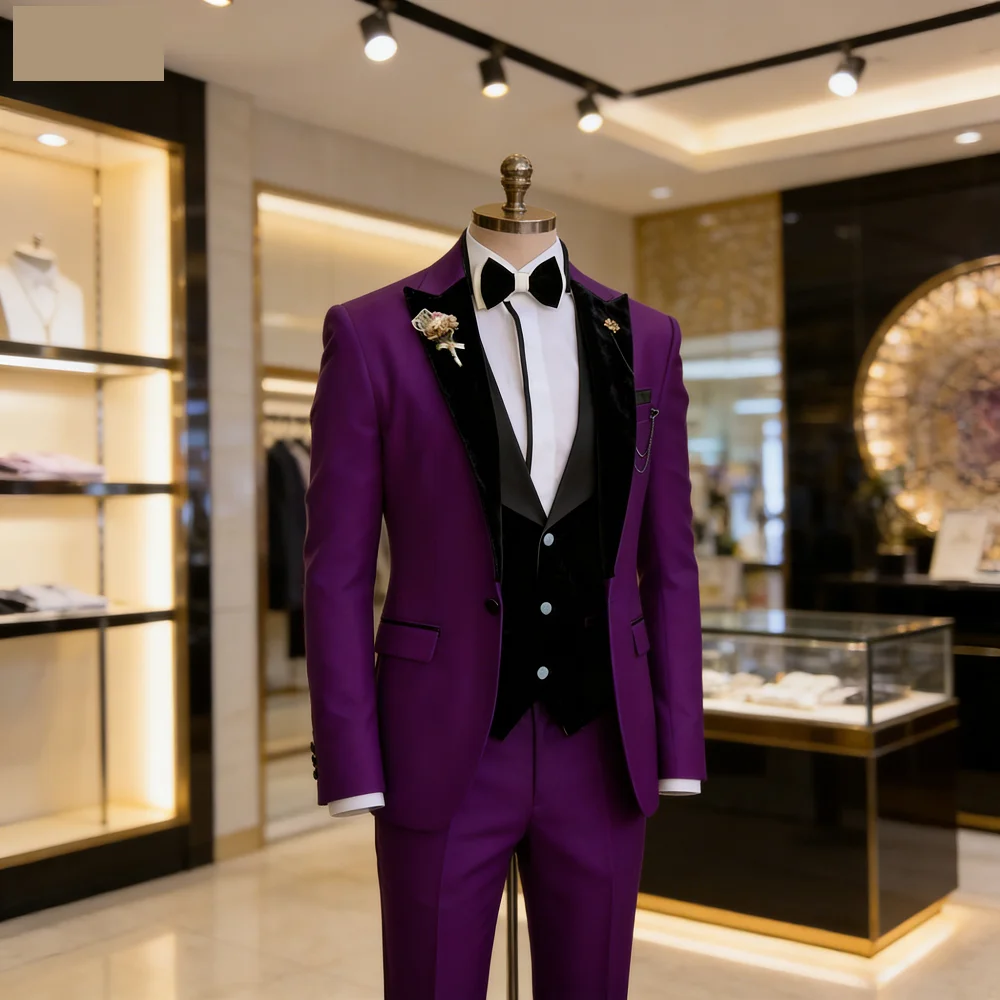 3 Piece Men's Casual Business Tuxedo Slim Fit Groomsmen Best Man Smoking Wedding Dance plus Size Suit Set
3 Piece Men's Casual Business Tuxedo Slim Fit Groomsmen Best Man Smoking Wedding Dance plus Size Suit Set