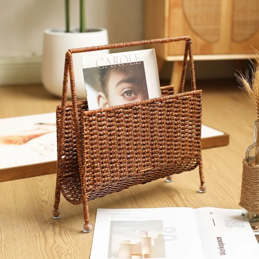 Rattan Magazine Holder Woven Newspaper Storage Rack Living Room Corner Bookshelf Organizer Creative Book Stand Storage Basket
Rattan Magazine Holder Woven Newspaper Storage Rack Living Room Corner Bookshelf Organizer Creative Book Stand Storage Basket