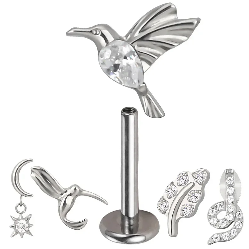 G23 Titanium Flying Birds Leaves Snake Labret Lip Stud PIERC Ear Cartilage Tragus Helix Piercing Pendant Ear Studs Body Jewelry
G23 Titanium Flying Birds Leaves Snake Labret Lip Stud PIERC Ear Cartilage Tragus Helix Piercing Pendant Ear Studs Body Jewelry