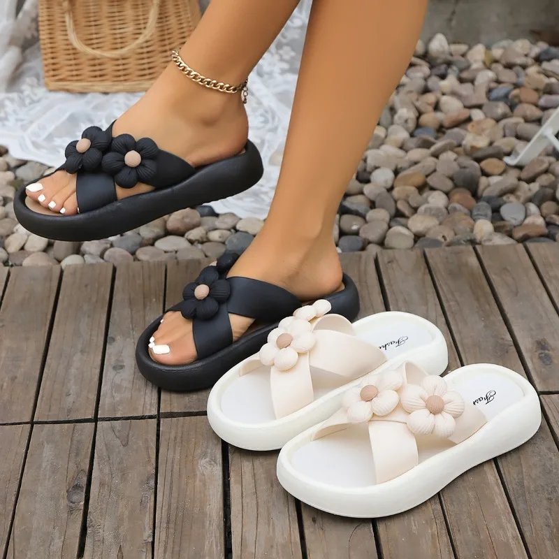 2026 Summer Fashion Floral Slippers Women Beach Platform Thick Bottom Slippers for Woman Outdoor Anti Slip Flat Heel Slides
2026 Summer Fashion Floral Slippers Women Beach Platform Thick Bottom Slippers for Woman Outdoor Anti Slip Flat Heel Slides