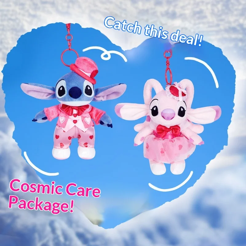 Plush Keychain Official Pink Heart Stitch Angel Mickey Minnie Chip Dale Stuffed Doll Pendant For Valentine New Year Gift
Plush Keychain Official Pink Heart Stitch Angel Mickey Minnie Chip Dale Stuffed Doll Pendant For Valentine New Year Gift