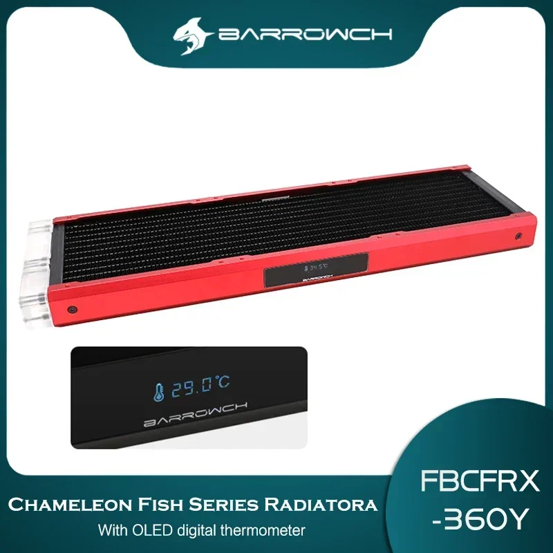 Barrowch Modular Copper 360mm Radiator With OLED Display Inlet Suitable For 120mm Fan Heat Dissipation Fan Cooler FBCFRX-360
Barrowch Modular Copper 360mm Radiator With OLED Display Inlet Suitable For 120mm Fan Heat Dissipation Fan Cooler FBCFRX-360