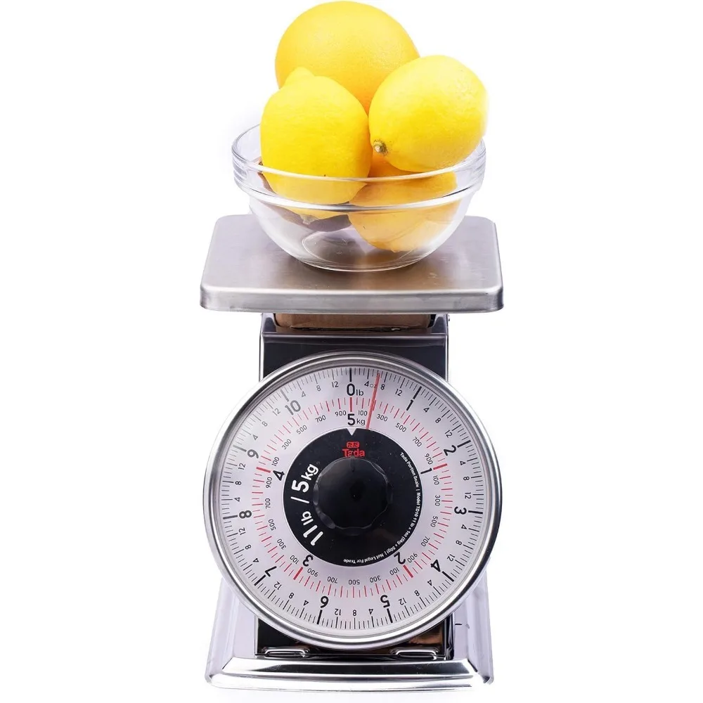 11lb Stainless Steel Analog Mechanical Dial Food Scale with Platform for Kitchen and Restaurant Use
11lb Stainless Steel Analog Mechanical Dial Food Scale with Platform for Kitchen and Restaurant Use