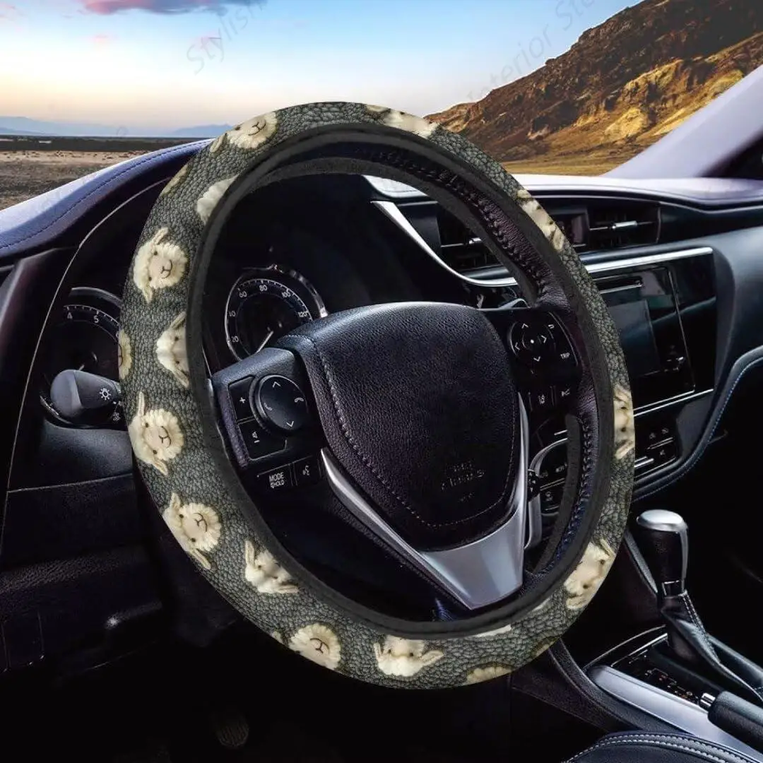 Sheep Pattern Steering Wheel Covers for Woman Man Soft Breathable Long-Lasting Steering Wheel Cover for Extended Product Life
Sheep Pattern Steering Wheel Covers for Woman Man Soft Breathable Long-Lasting Steering Wheel Cover for Extended Product Life