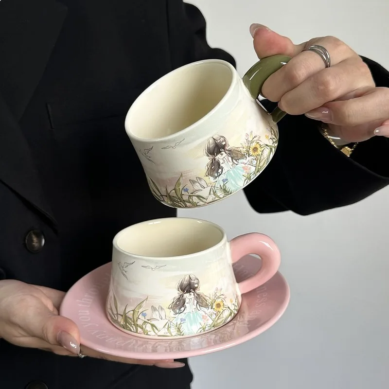 Oil Painting Little Girl Pattern Coffee Cup Saucer Ceramic Bestie Gift Girls Afternoon Tea High Appearance Water Cup Souvenir
Oil Painting Little Girl Pattern Coffee Cup Saucer Ceramic Bestie Gift Girls Afternoon Tea High Appearance Water Cup Souvenir
