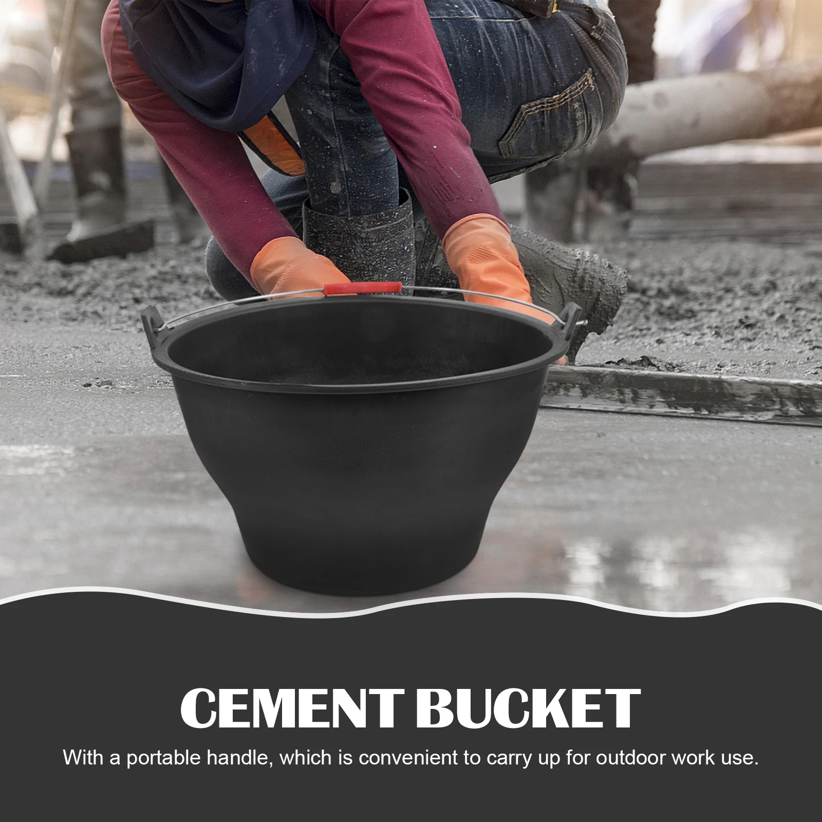 Portable Handle Small Grey 30cm Opening 17cm Bottom 17.5cm Height Rubber Cement Mixing Storage Bucket Heavy Duty
Portable Handle Small Grey 30cm Opening 17cm Bottom 17.5cm Height Rubber Cement Mixing Storage Bucket Heavy Duty